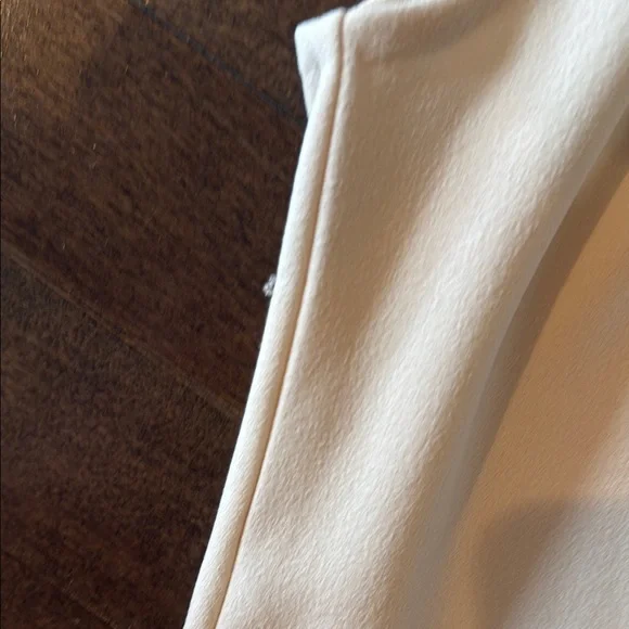 Tanya Taylor Cream Asymmetrical Pleated Midi Dress - Picture 5 of 8